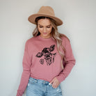 Cute Cow Bella Canvas Cropped Sweatshirt or Crop Hoodie *Women's Crop Fit*-208 Tees Wholesale, Idaho