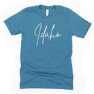 Idaho Cursive Graphic Tee 004-Graphic Tees-208 Tees Wholesale, Idaho