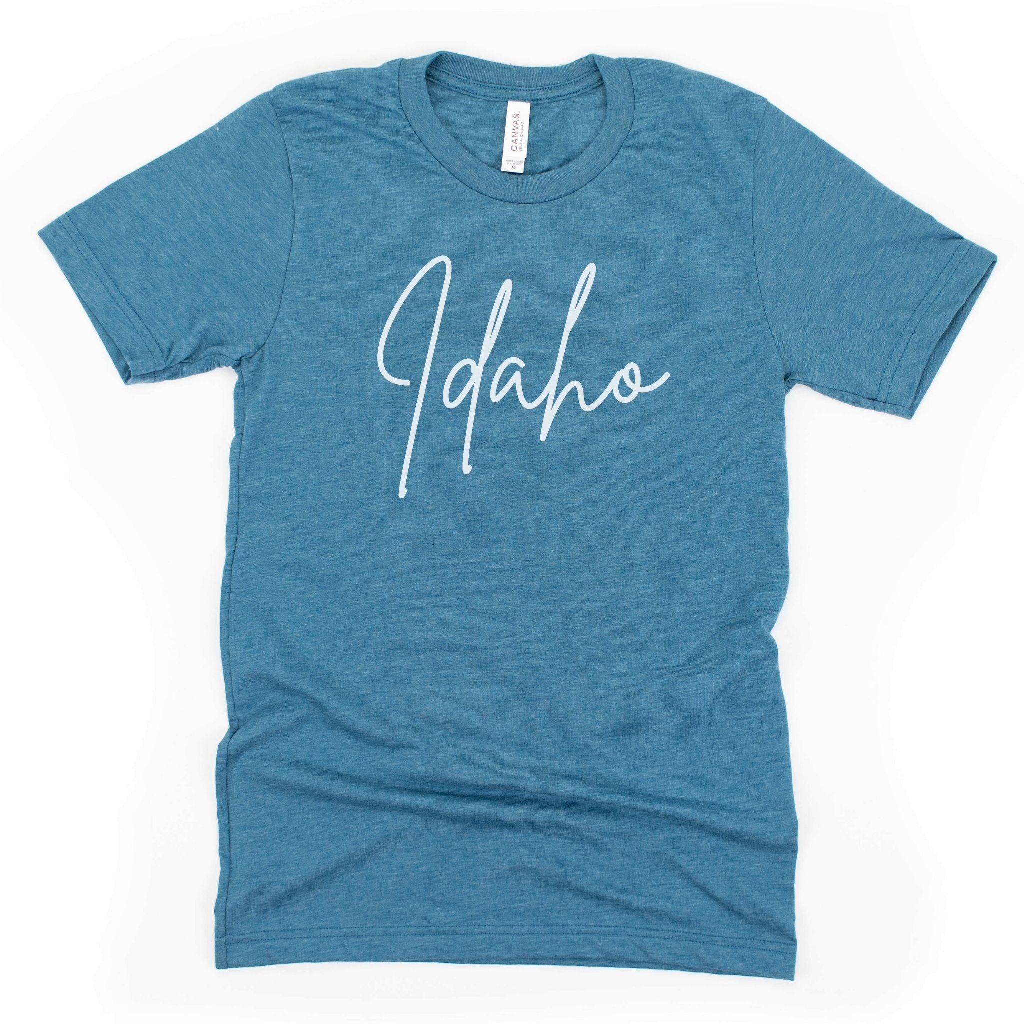 Idaho Cursive Graphic Tee 004-Graphic Tees-208 Tees Wholesale, Idaho
