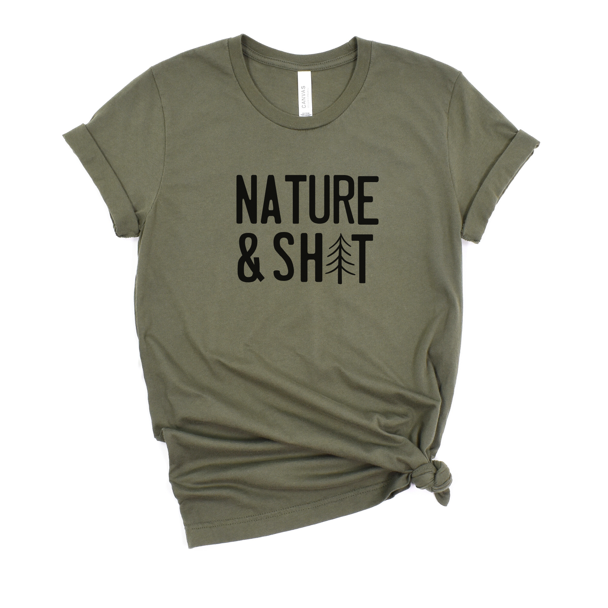 Nature & Shit Graphic Tee Long Sleeve 253-Graphic Tees-208 Tees Wholesale, Idaho
