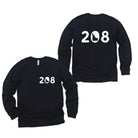 208 Idaho Pocket & Back Logo Long Sleeve Shirt *UNISEX FIT*-Long Sleeves-208 Tees Wholesale, Idaho