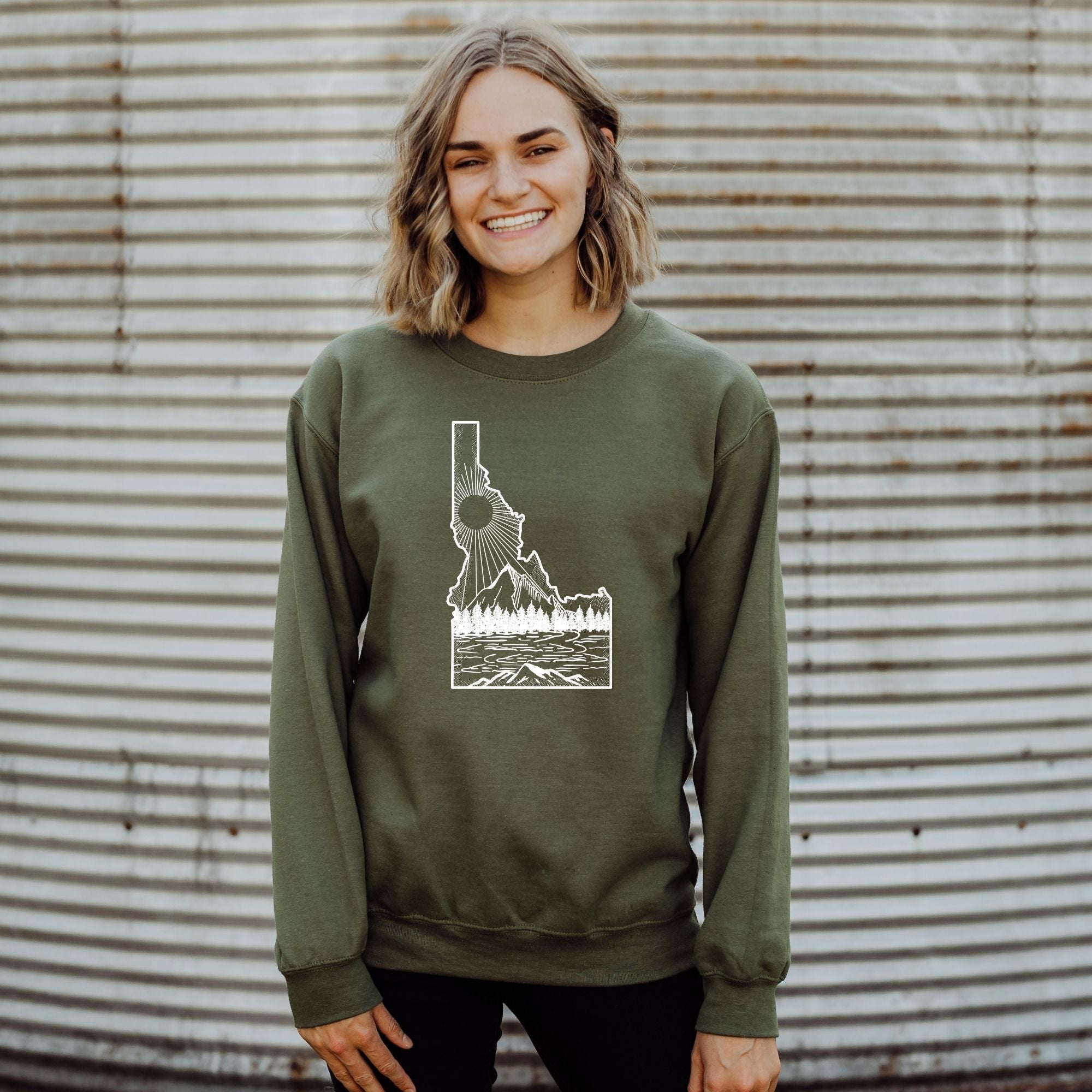 Idaho Sunshine Sweatshirt or Hoodie *UNISEX FIT*-Sweatshirts-208 Tees Wholesale, Idaho