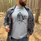 Bigfoot Riding a Moose Shirt for Men *UNISEX FIT*-208 Tees Wholesale, Idaho