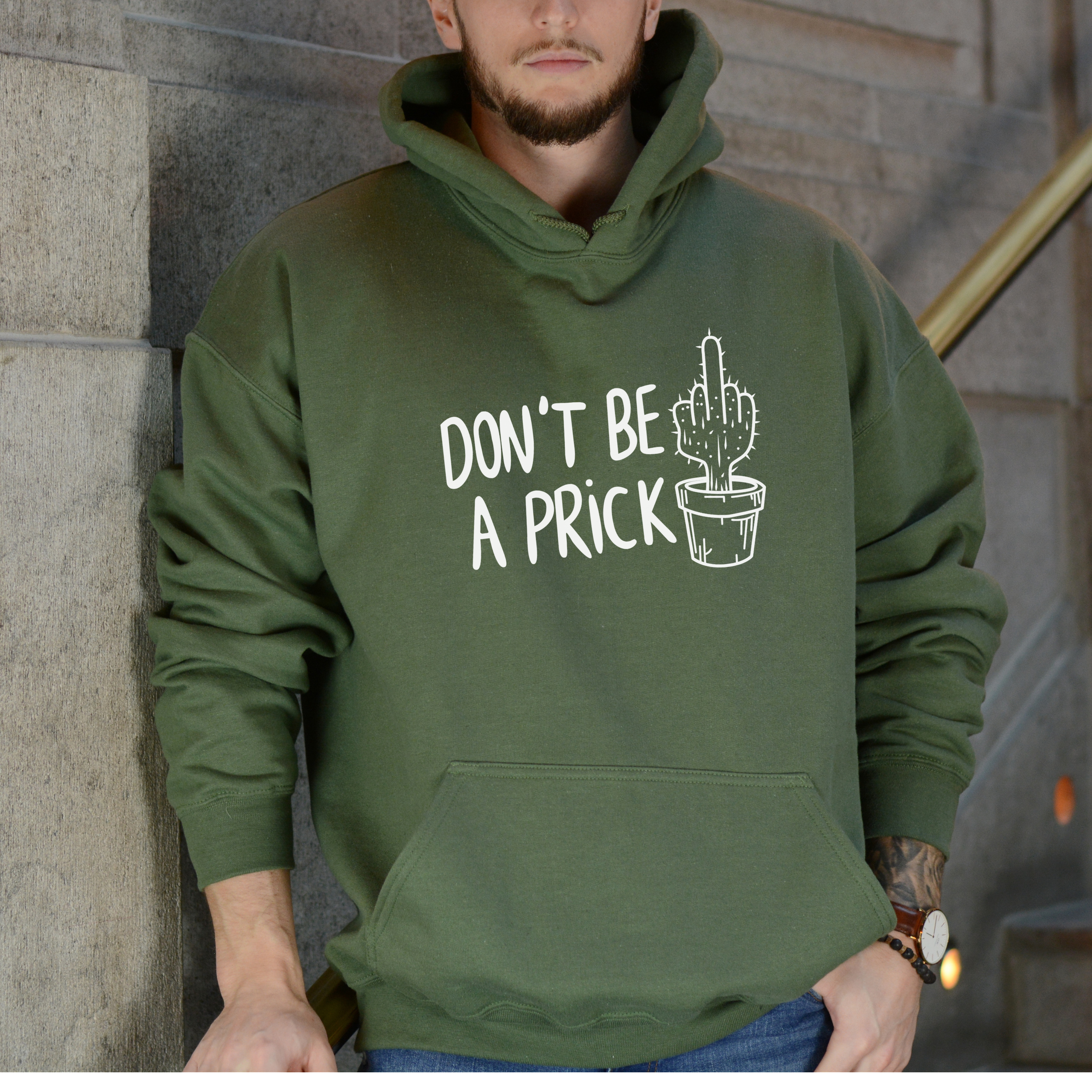 Don't Be A Prick Sweatshirt - Funny Cactus Hoodie or Crewneck *UNISEX FIT*-Sweatshirts-208 Tees Wholesale, Idaho