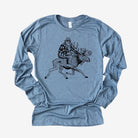 Bigfoot Riding a Moose Long Sleeve 30T *UNISEX FIT*-Long Sleeves-208 Tees Wholesale, Idaho