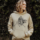 Bigfoot Riding a Moose Hoodie - Crewneck Sweatshirt for Skier *UNISEX FIT*-Sweatshirts-208 Tees Wholesale, Idaho