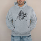 Bigfoot Riding a Moose Hoodie - Crewneck Sweatshirt for Skier *UNISEX FIT*-Sweatshirts-208 Tees Wholesale, Idaho