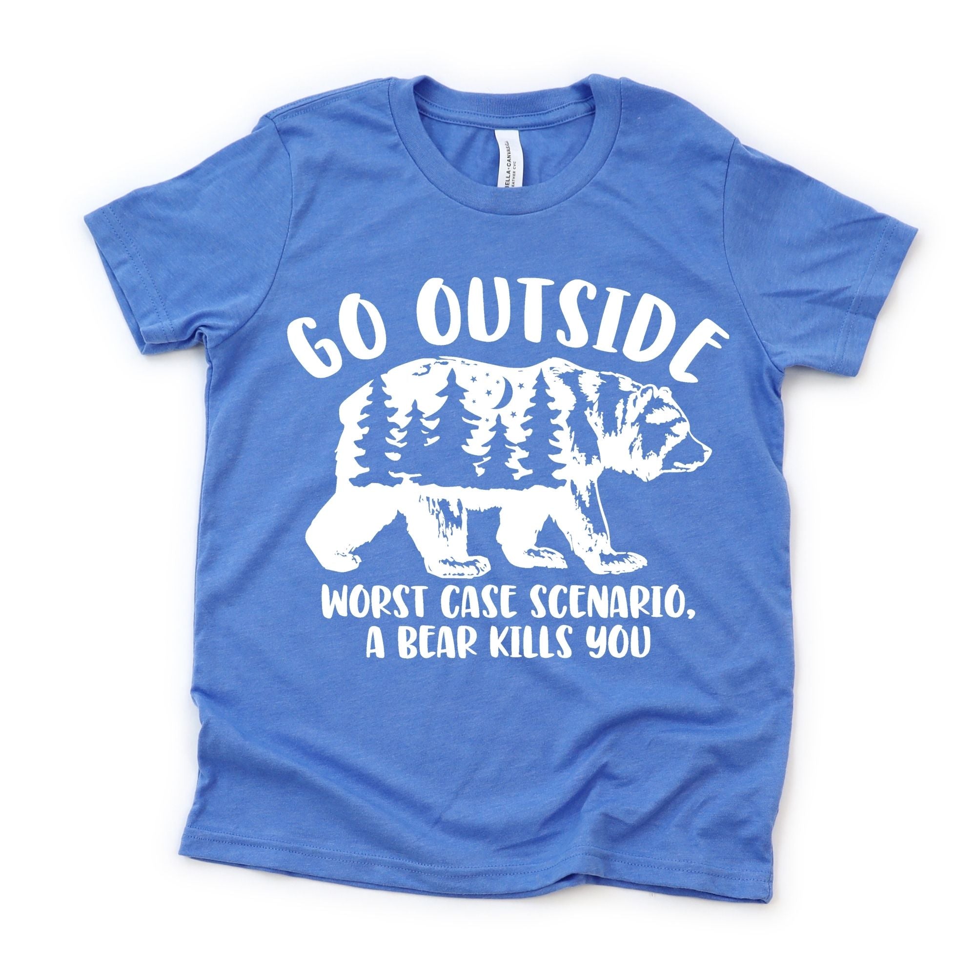 Hilarious Go Outside Bear Youth T-Shirt-Baby & Toddler-208 Tees Wholesale, Idaho