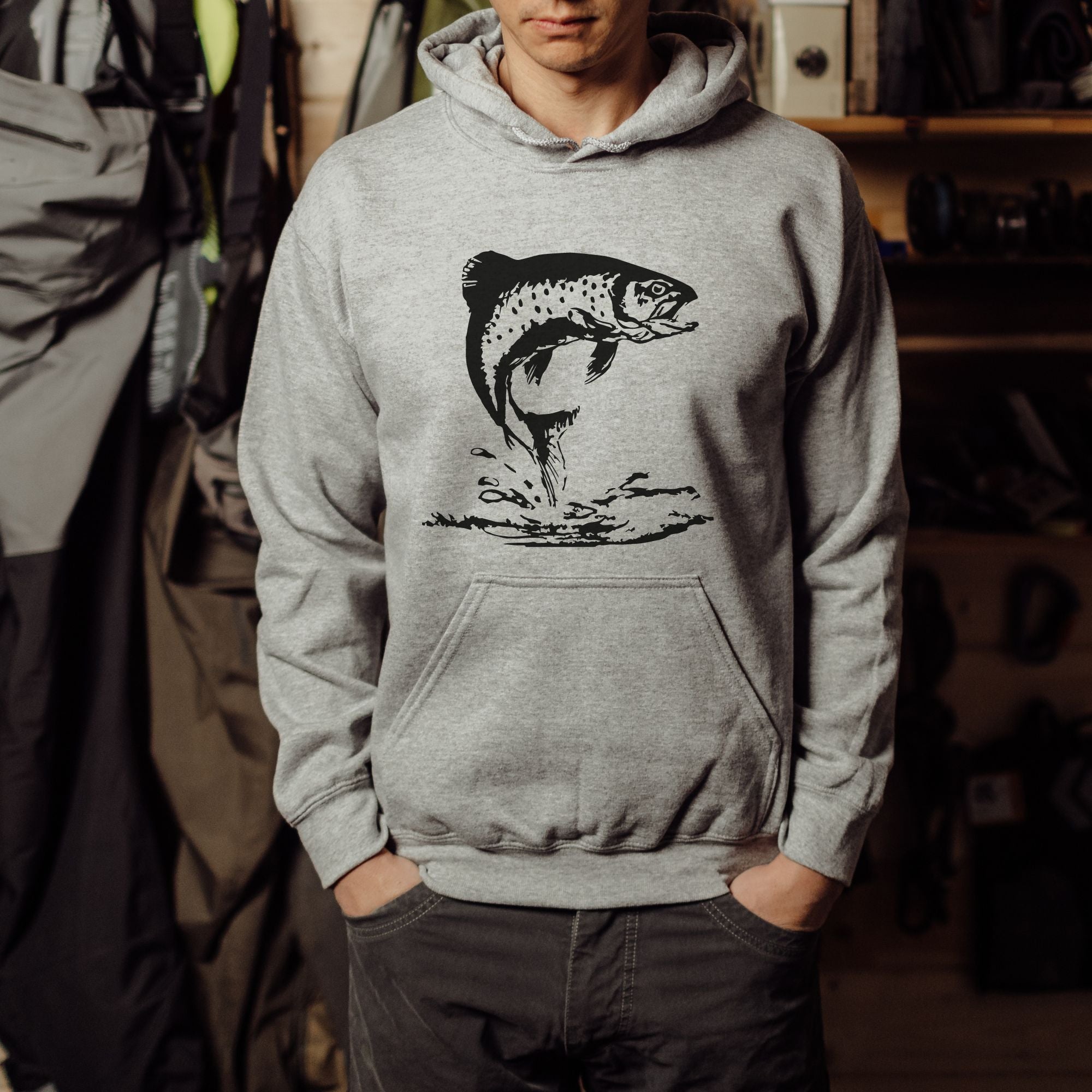 Fly Fishing Sweatshirt *UNISEX FIT*-Sweatshirts-208 Tees Wholesale, Idaho