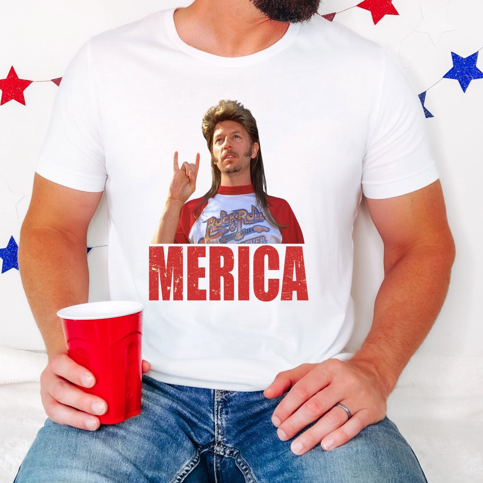 'Merica T Shirt for 4th Of July *UNISEX FIT*-Graphic Tees-208 Tees Wholesale, Idaho