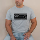 Patriotic Bigfoot TShirt for Men *UNISEX FIT*-Graphic Tees-208 Tees Wholesale, Idaho