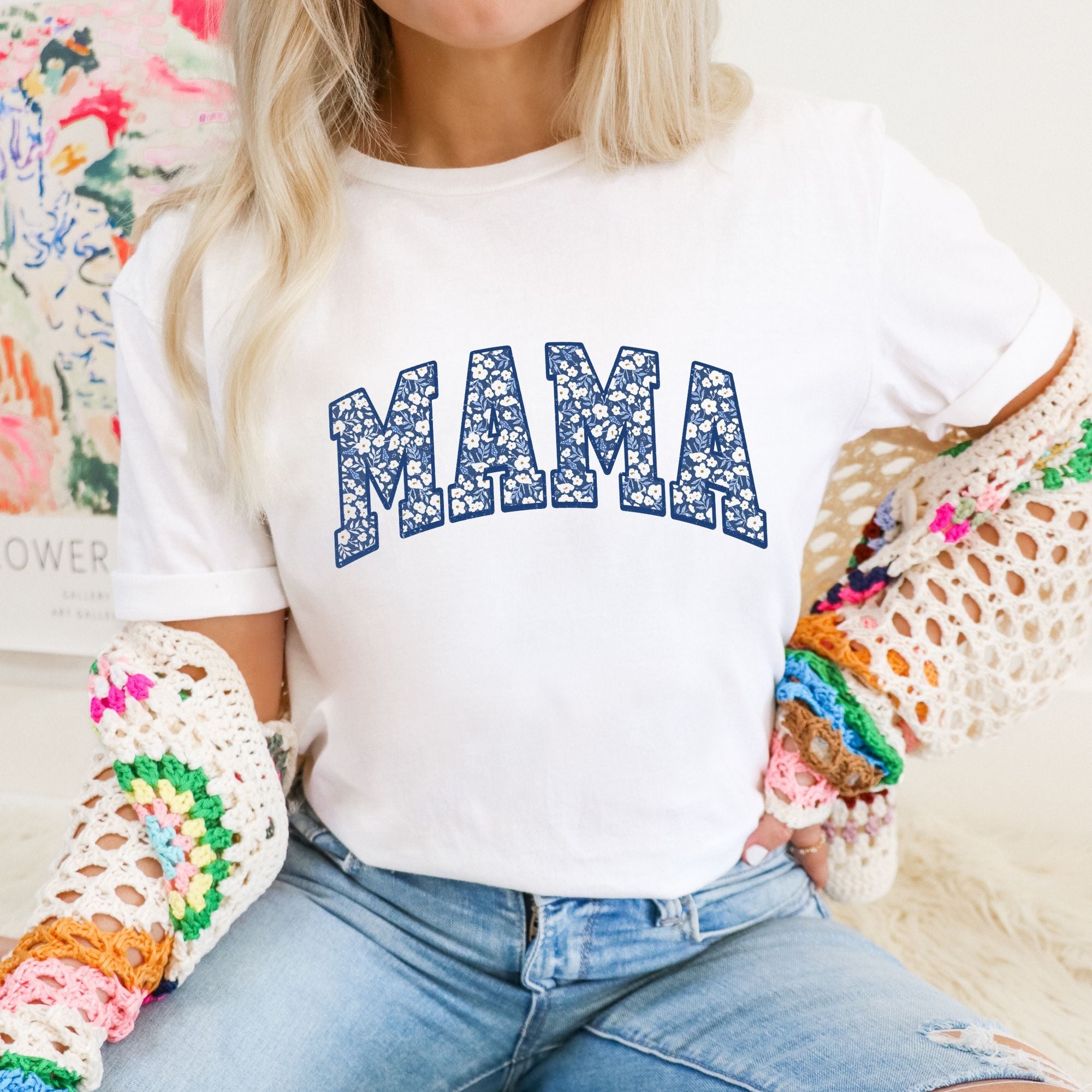 Floral Mama Graphic Tee *UNISEX FIT*-Graphic Tees-208 Tees Wholesale, Idaho