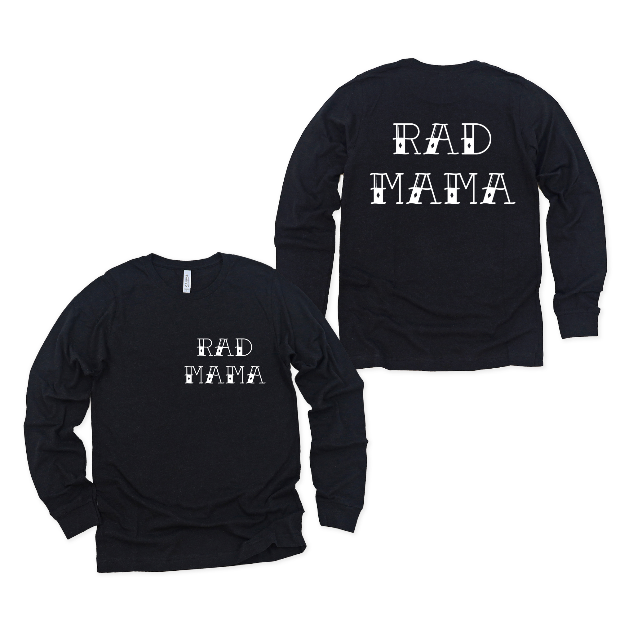 Rad Mama Pocket & Back Logo Long Sleeve Shirt *UNISEX FIT*-Long Sleeves-208 Tees Wholesale, Idaho