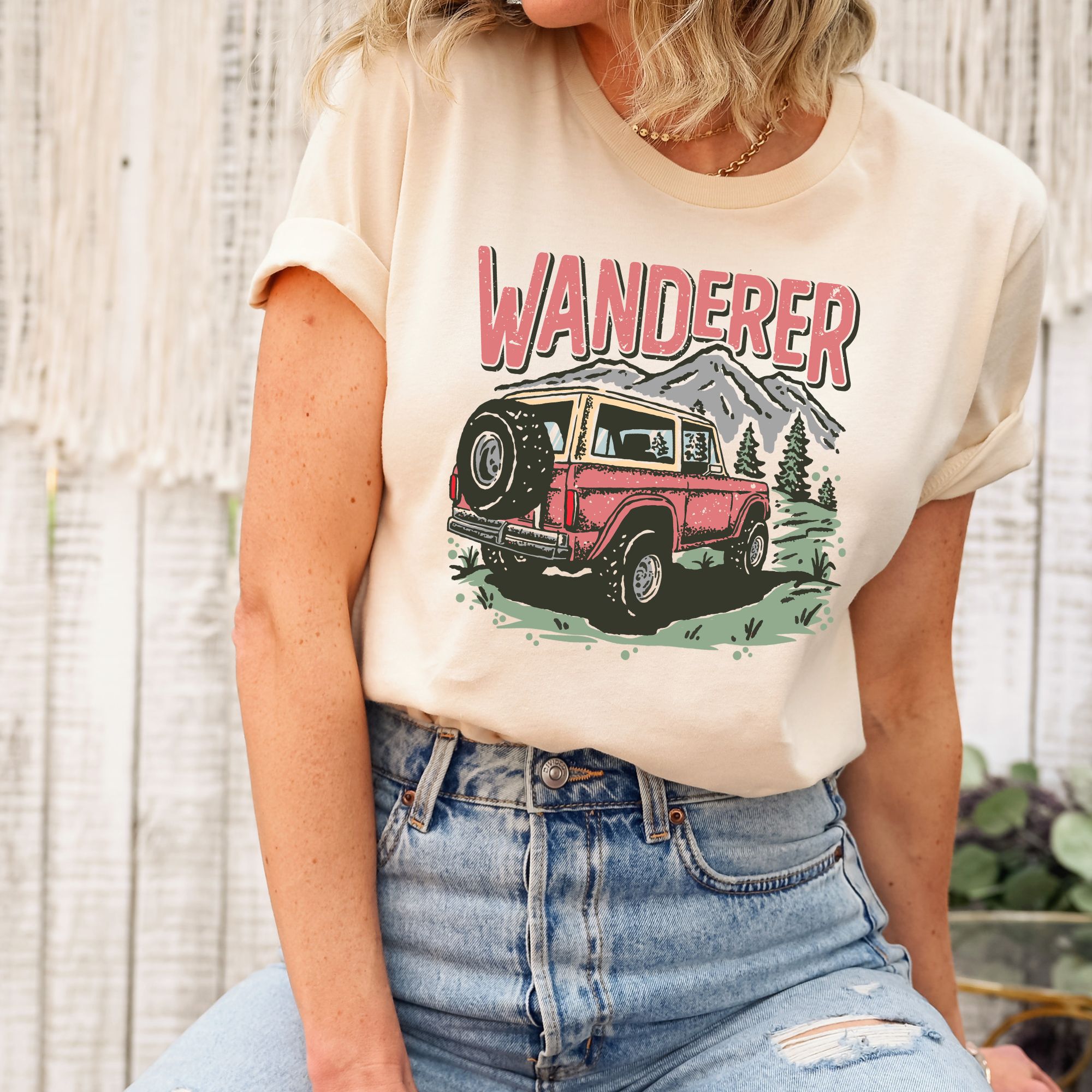 Wanderer Nature Lover Graphic Tee *UNISEX FIT*-Graphic Tees-208 Tees Wholesale, Idaho