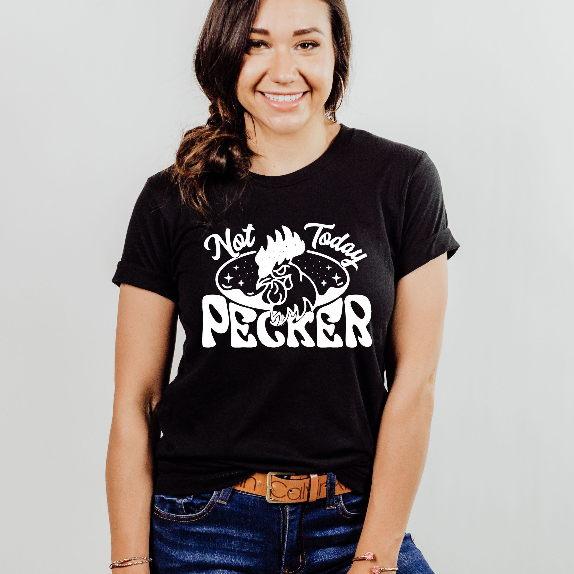 Not Today Pecker Hilarious Chicken Graphic Tee *UNISEX FIT*-Graphic Tees-208 Tees Wholesale, Idaho