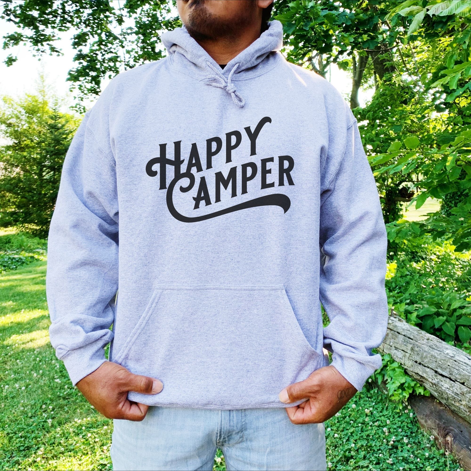 Happy Camper Hoodie Camping Sweatshirt for Men and Women *UNISEX FIT*-Sweatshirts-208 Tees Wholesale, Idaho