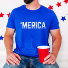 'Merica T Shirt for 4th Of July *UNISEX FIT*-Graphic Tees-208 Tees Wholesale, Idaho