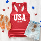 USA 4th of July Tank Top-Tank Tops-208 Tees Wholesale, Idaho