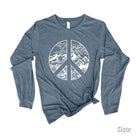 Peace Sign Long Sleeve Shirt 2T *UNISEX FIT*-Long Sleeves-208 Tees Wholesale, Idaho