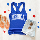 Merica 4th of July Tank Top-Tank Tops-208 Tees Wholesale, Idaho