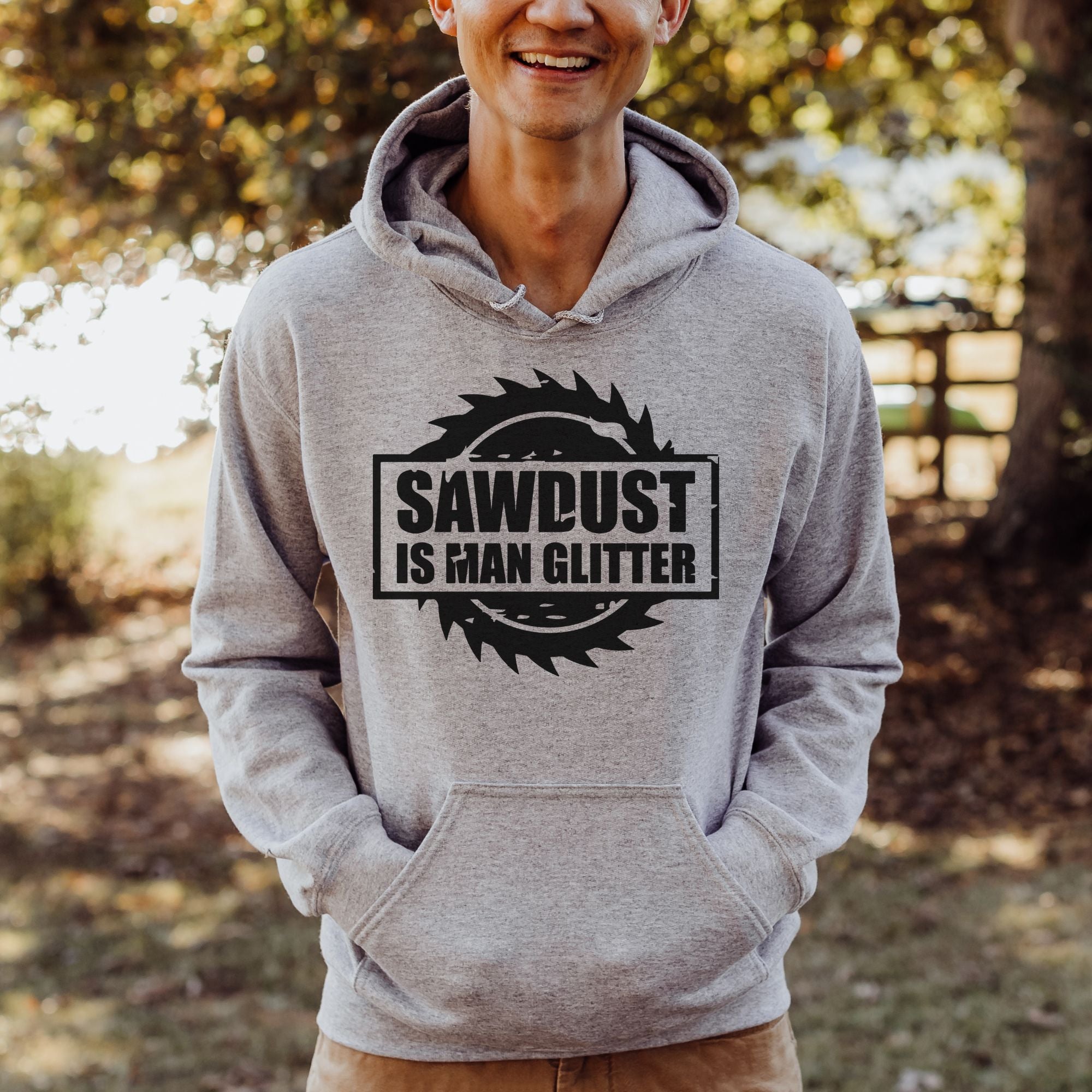 Sawdust Is Man Glitter Sweatshirt *UNISEX FIT*-Sweatshirts-208 Tees Wholesale, Idaho