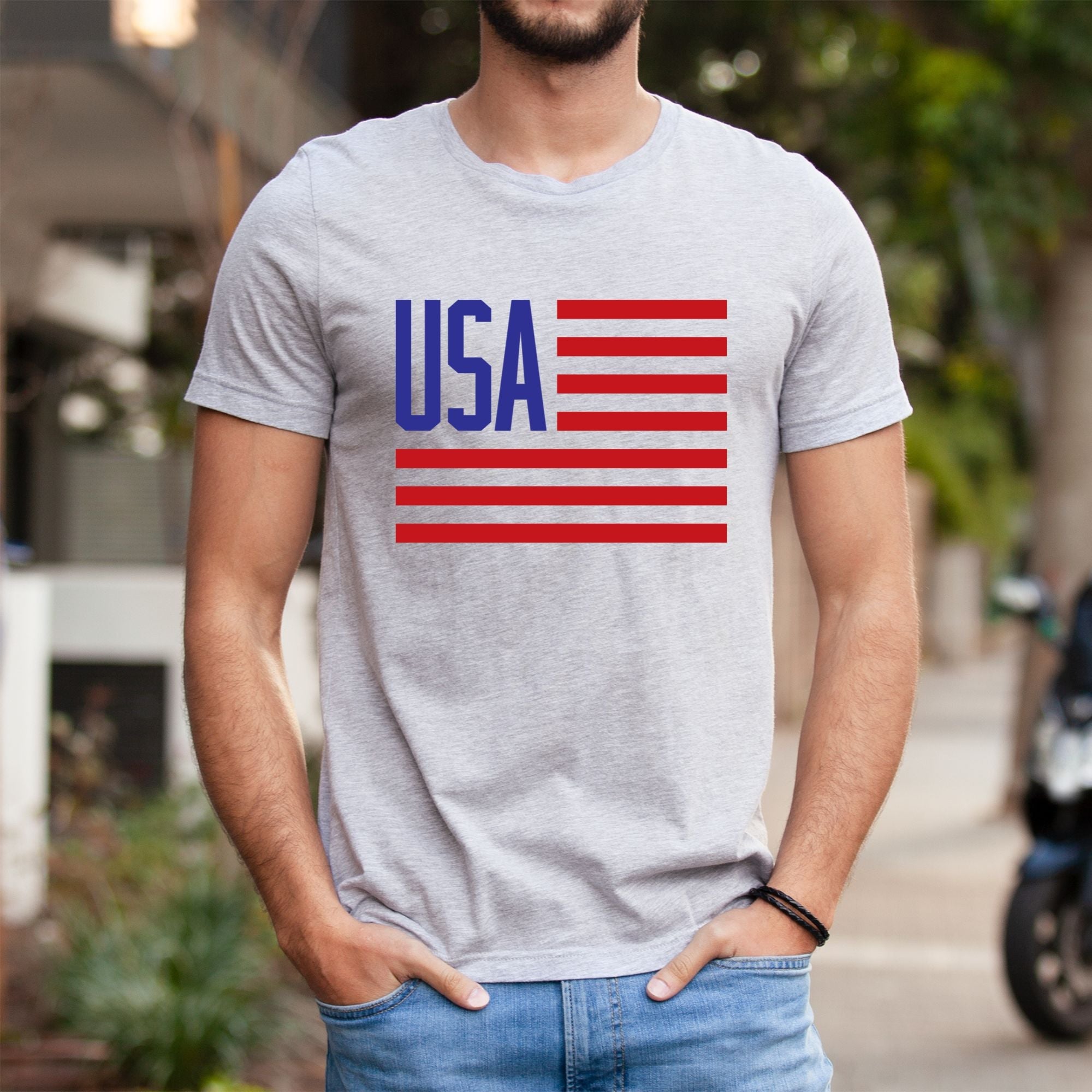 USA Flag Shirt for Men *UNISEX FIT*-Graphic Tees-208 Tees Wholesale, Idaho