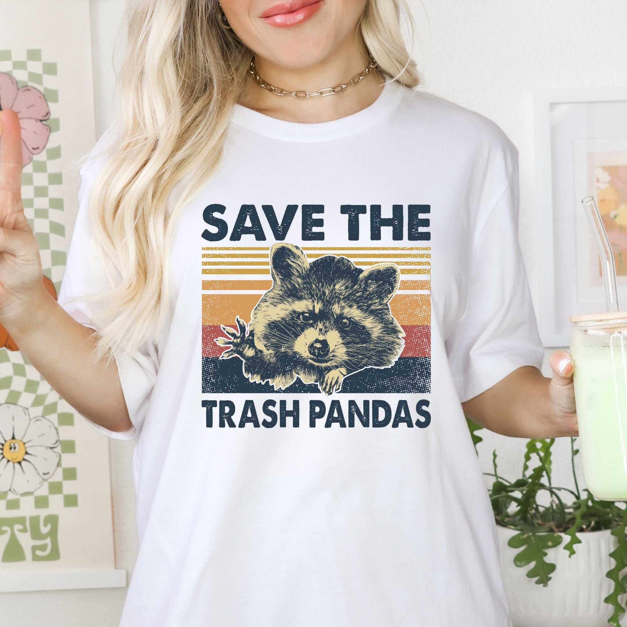 Save The Trash Pandas Funny Racoon Graphic Tee *UNISEX FIT*-Graphic Tees-208 Tees Wholesale, Idaho