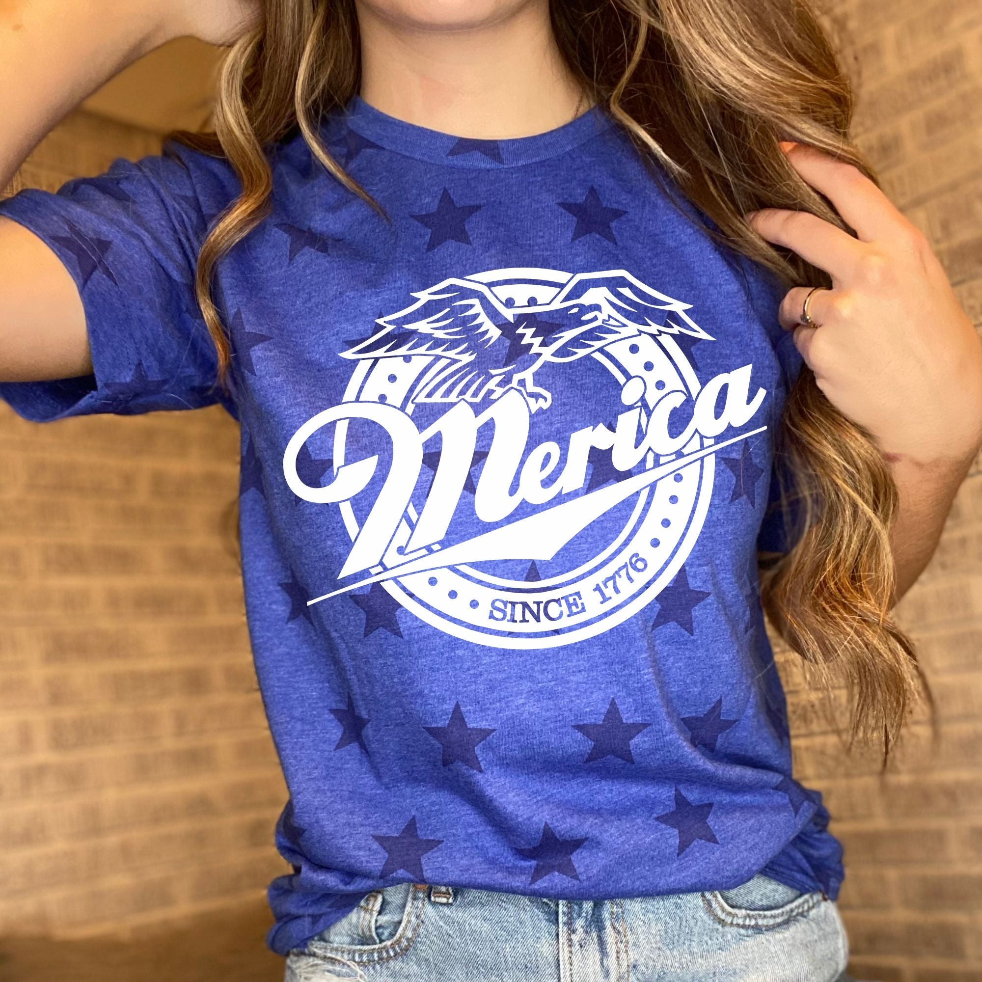 Merica Beer T Shirt for 4th Of July *UNISEX FIT*-Graphic Tees-208 Tees Wholesale, Idaho