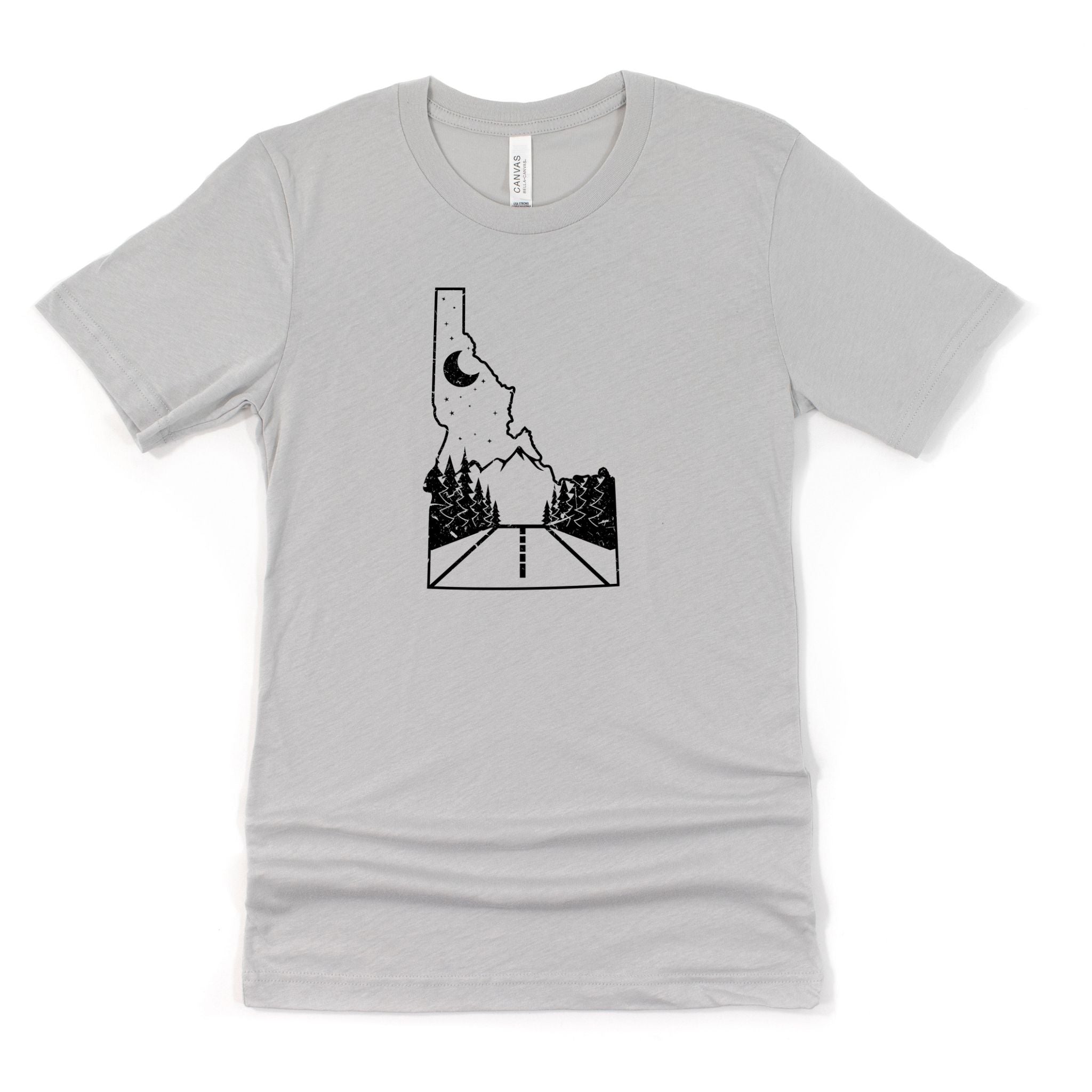 Idaho State Road Mountain Graphic Tee Long Sleeve 019-Graphic Tees-208 Tees Wholesale, Idaho