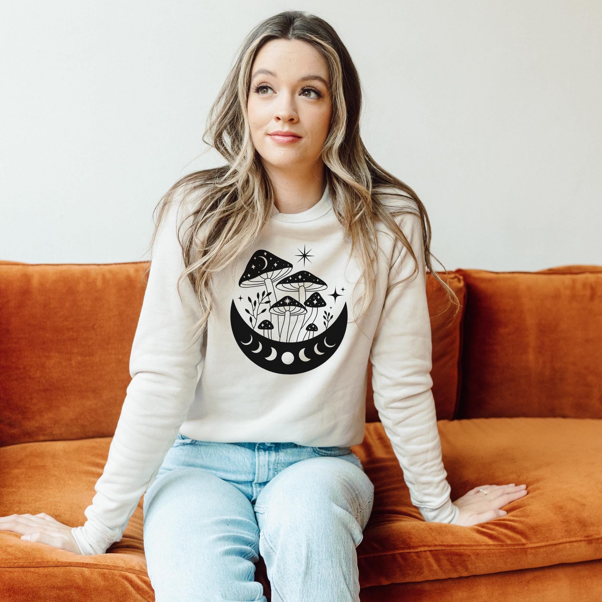 WHOLESALE Mystical Mushroom Crewneck | Hoodie Sweatshirt 176-Sweatshirts-208 Tees Wholesale, Idaho