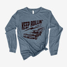 Keep Rollin' Hot Rod Long Sleeve *UNISEX FIT*-Long Sleeves-208 Tees Wholesale, Idaho