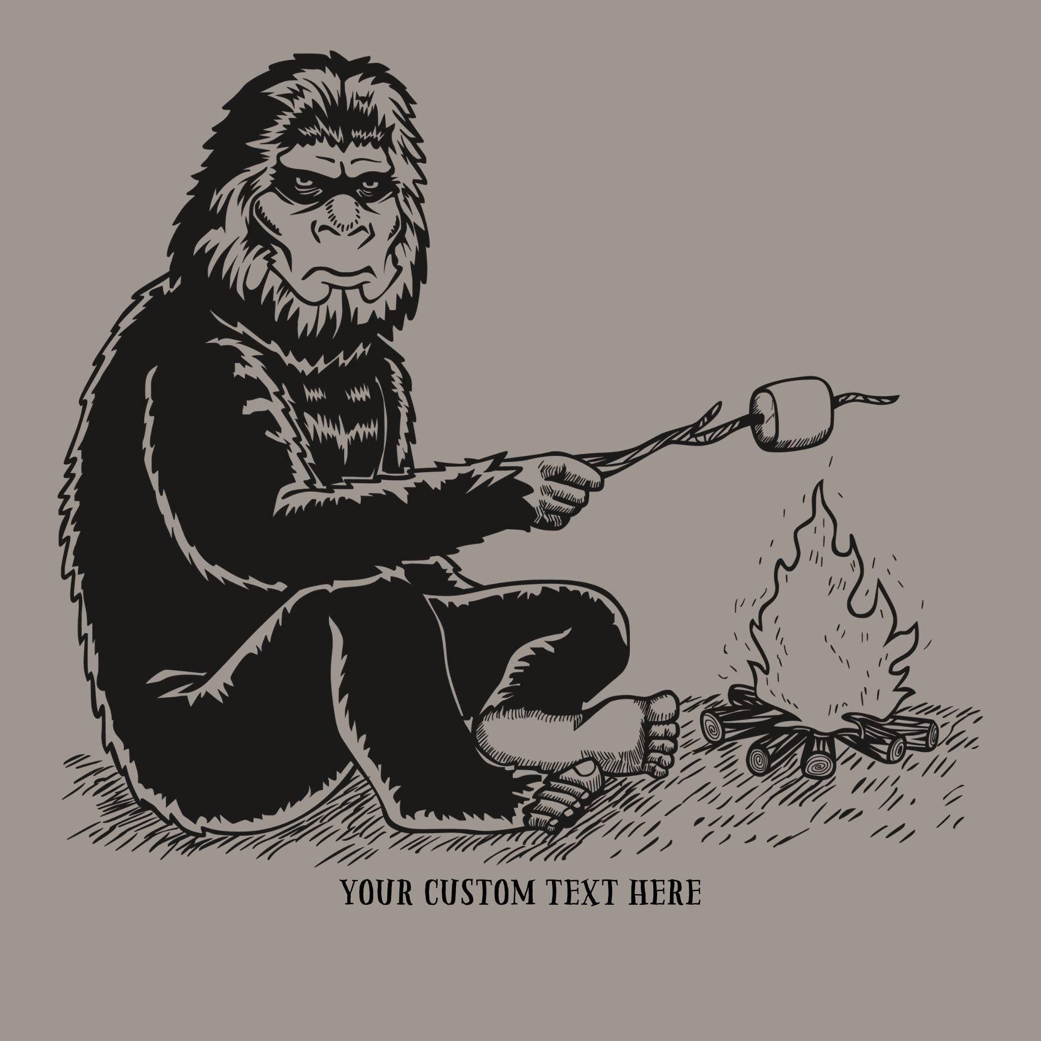 WHOLESALE Bigfoot S'mores Campfire Hoodie Sweatshirt | Crewneck 021-Sweatshirts-208 Tees Wholesale, Idaho