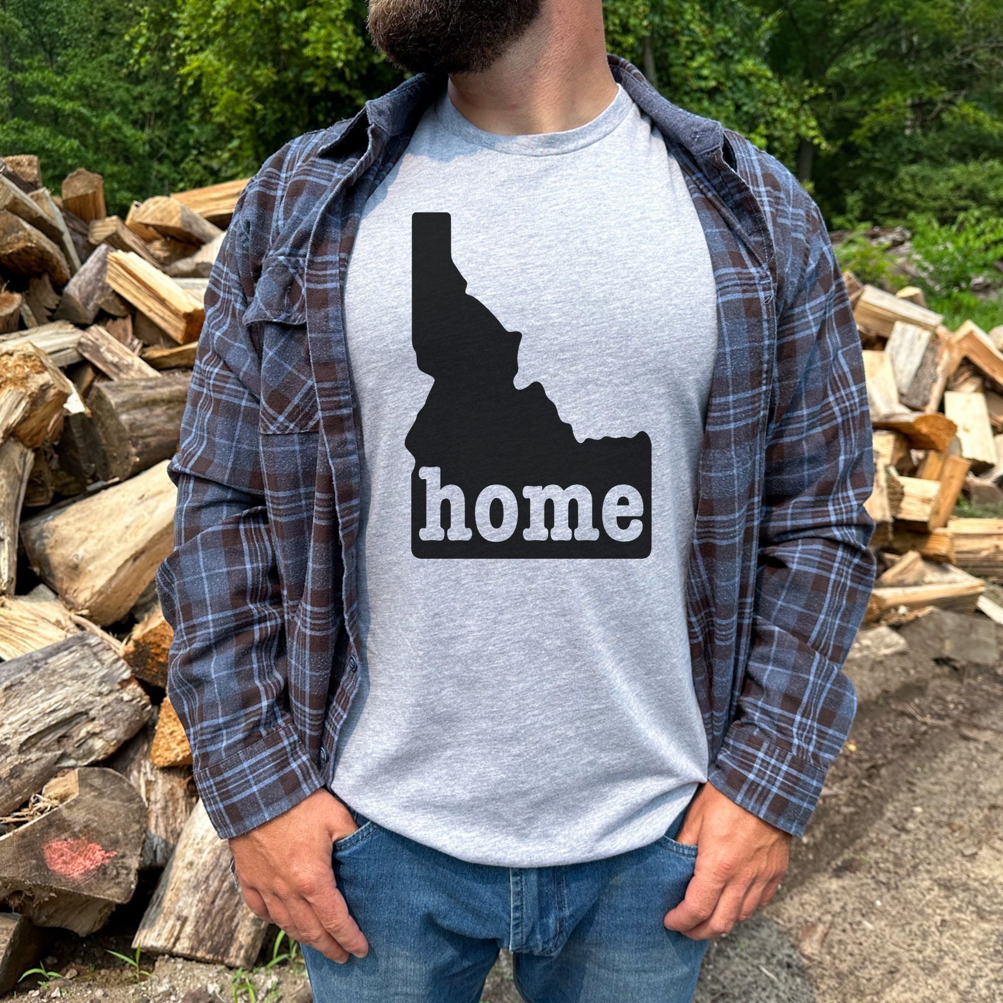 Idaho Graphic Tee Long Sleeve 259-Graphic Tees-208 Tees Wholesale, Idaho