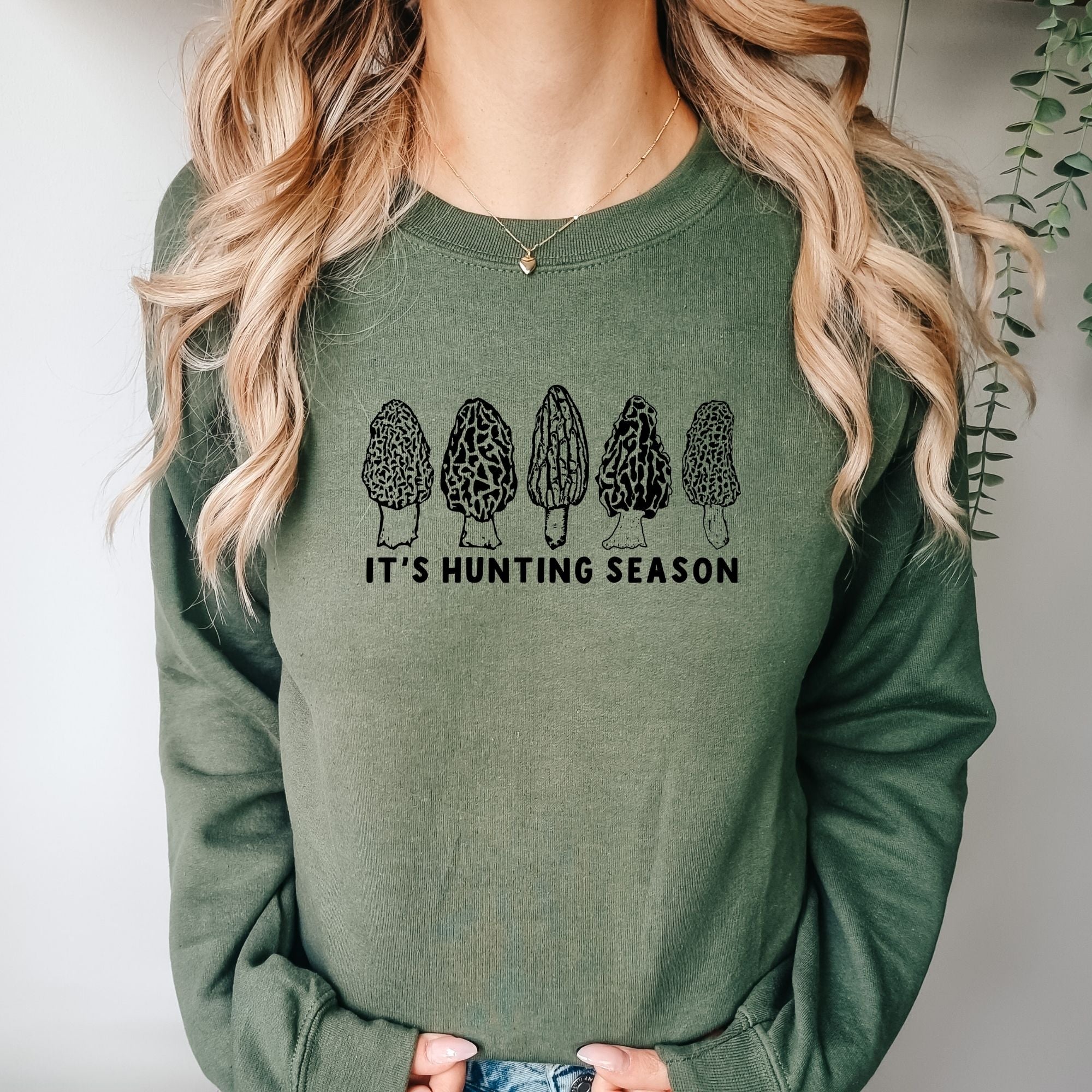 Hunting Season Morel Mushroom Tshirt for Men and Women *UNISEX FIT*-Sweatshirts-208 Tees Wholesale, Idaho
