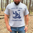 Hide and Seek Champs Bigfoot & Nessie Graphic Tee | Long Sleeve | Crewneck Sweatshirt | Hoodie 263-Graphic Tees-208 Tees Wholesale, Idaho