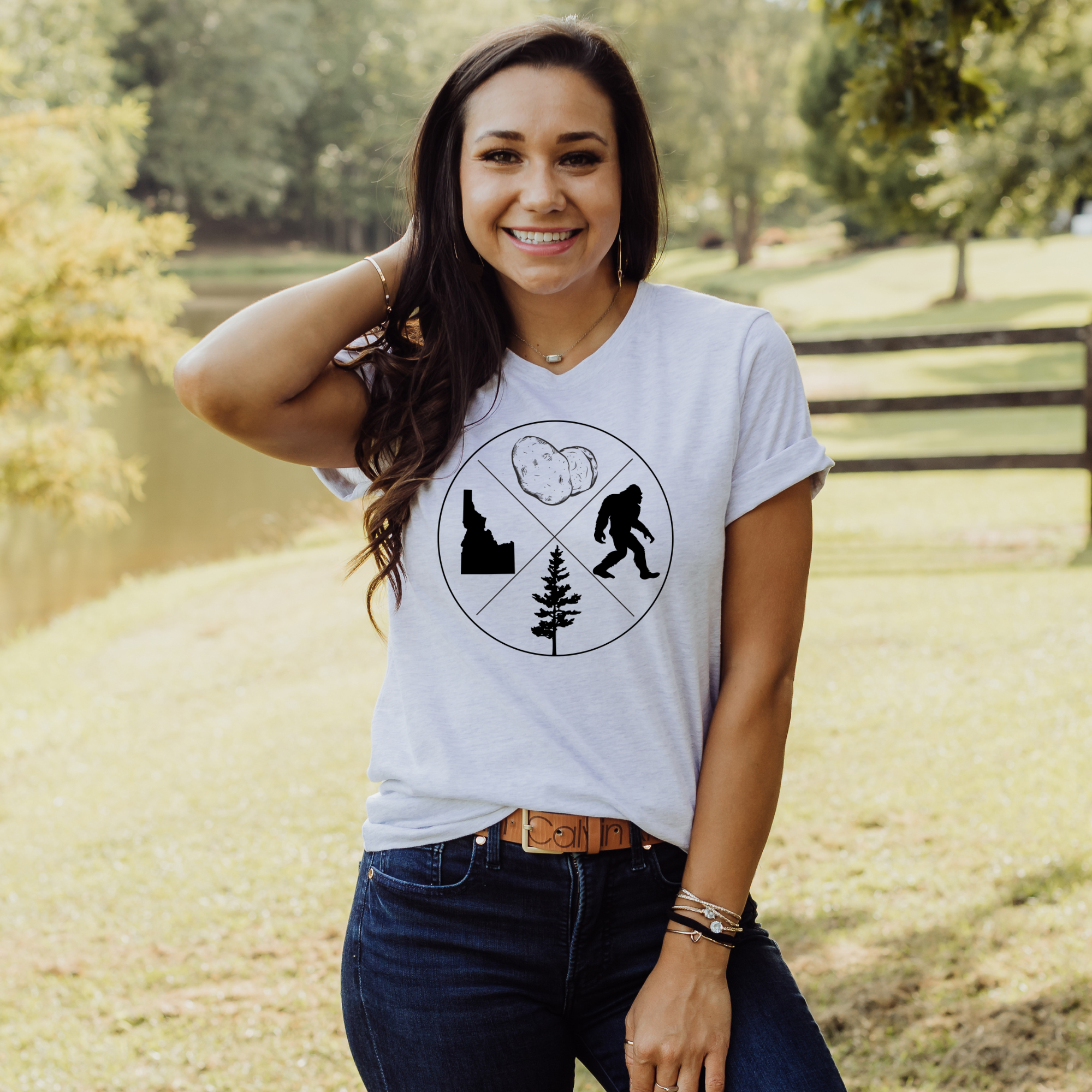 Idaho Graphic Tee Long Sleeve 260-Graphic Tees-208 Tees Wholesale, Idaho