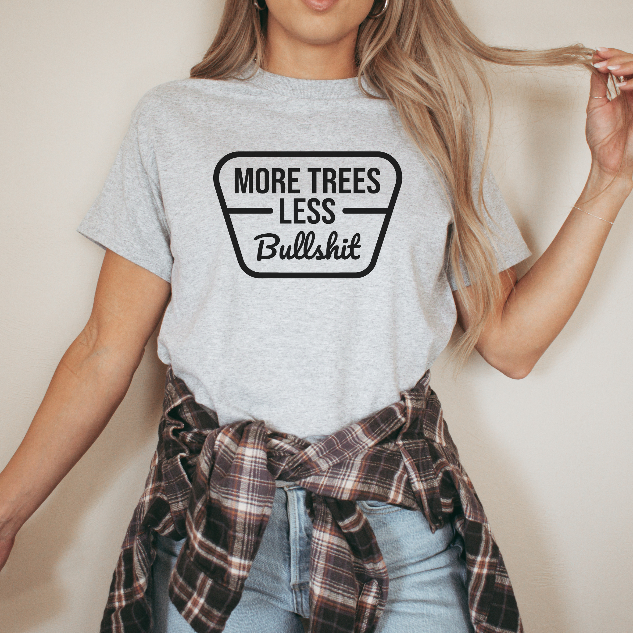 More Trees Less Bullshit Graphic Tee Long Sleeve 151-Graphic Tees-208 Tees Wholesale, Idaho