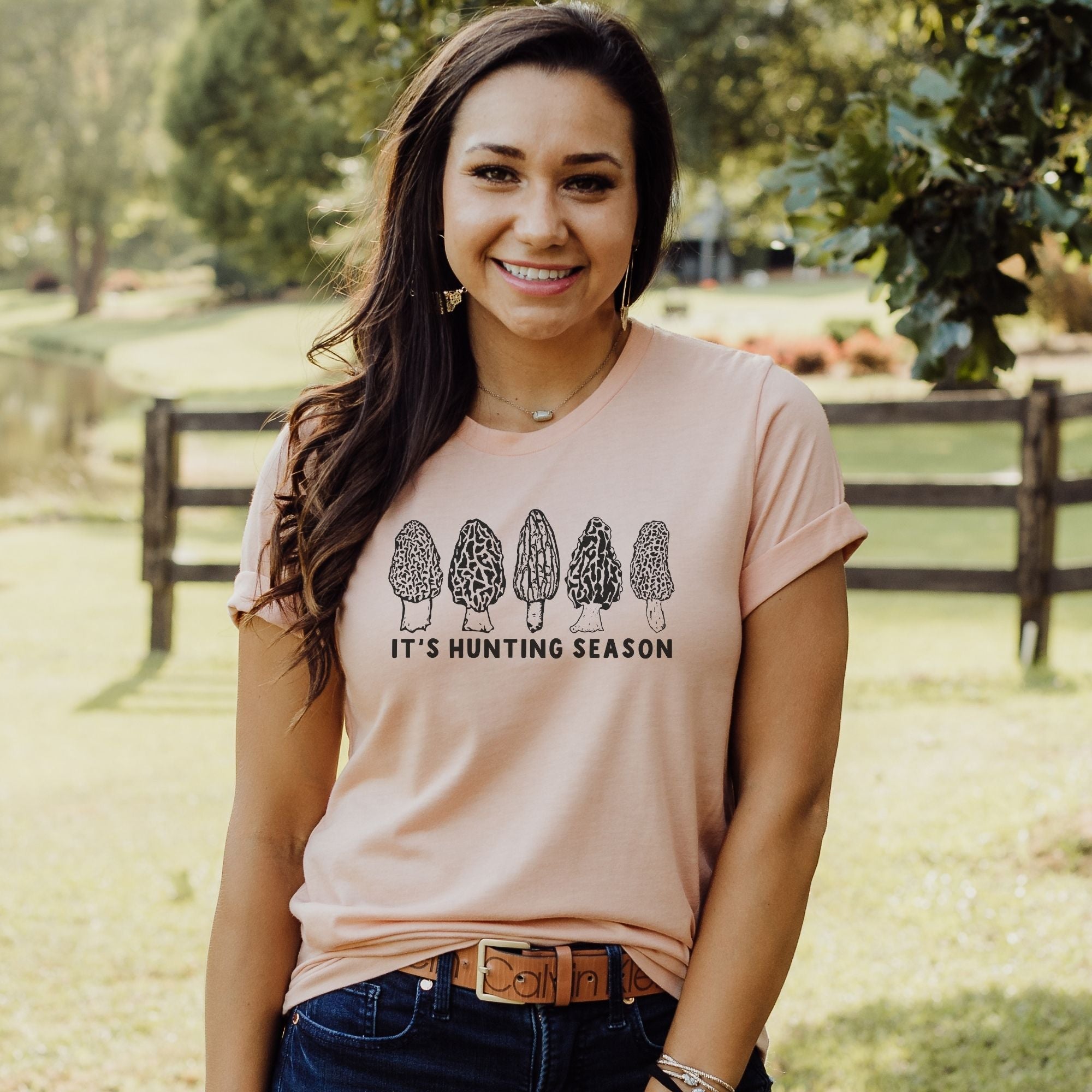 Morel Hunting Shirt for Men and Women *UNISEX FIT*-Womens Tees-208 Tees Wholesale, Idaho