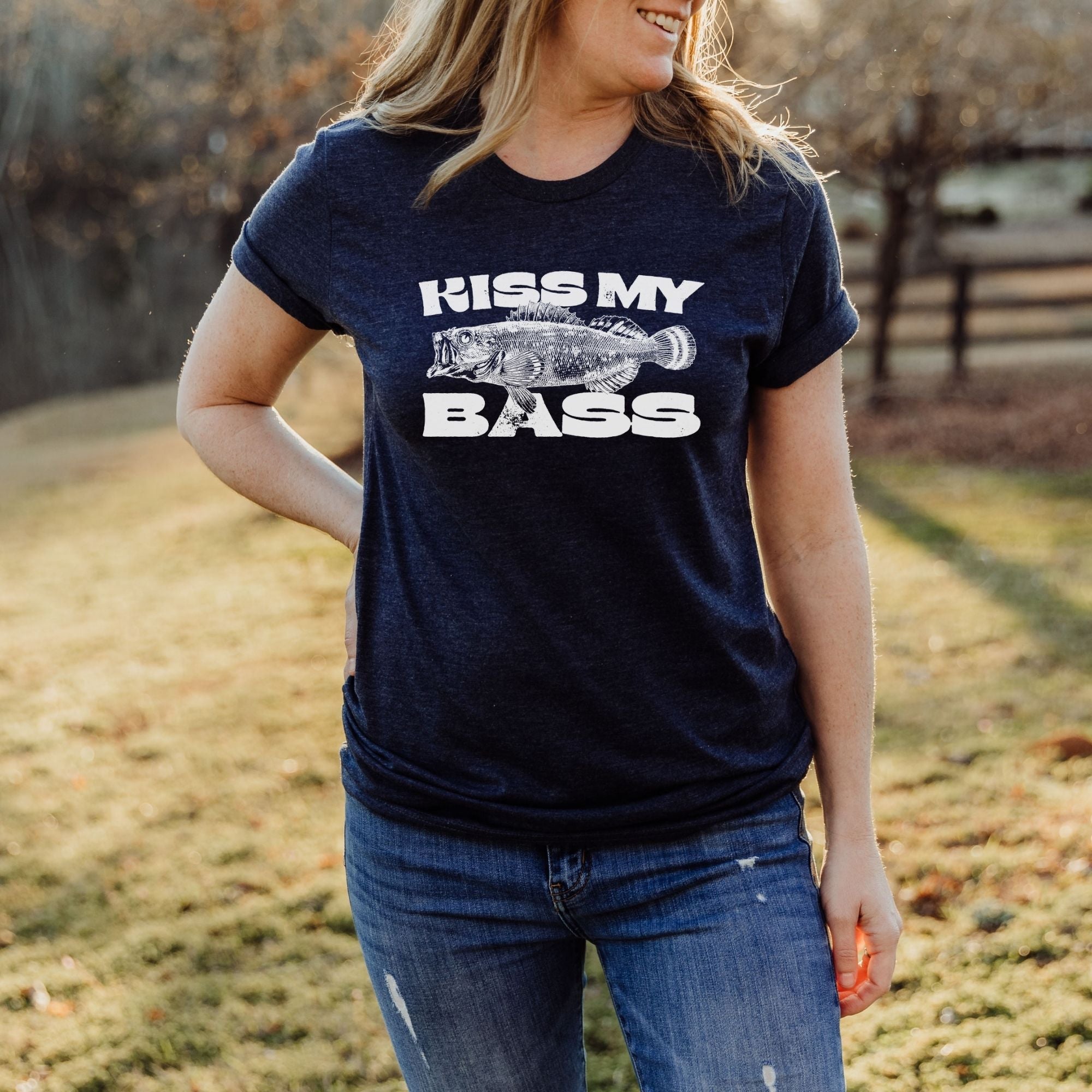 Kiss My Bass T Shirt for Women *UNISEX FIT*-208 Tees Wholesale, Idaho