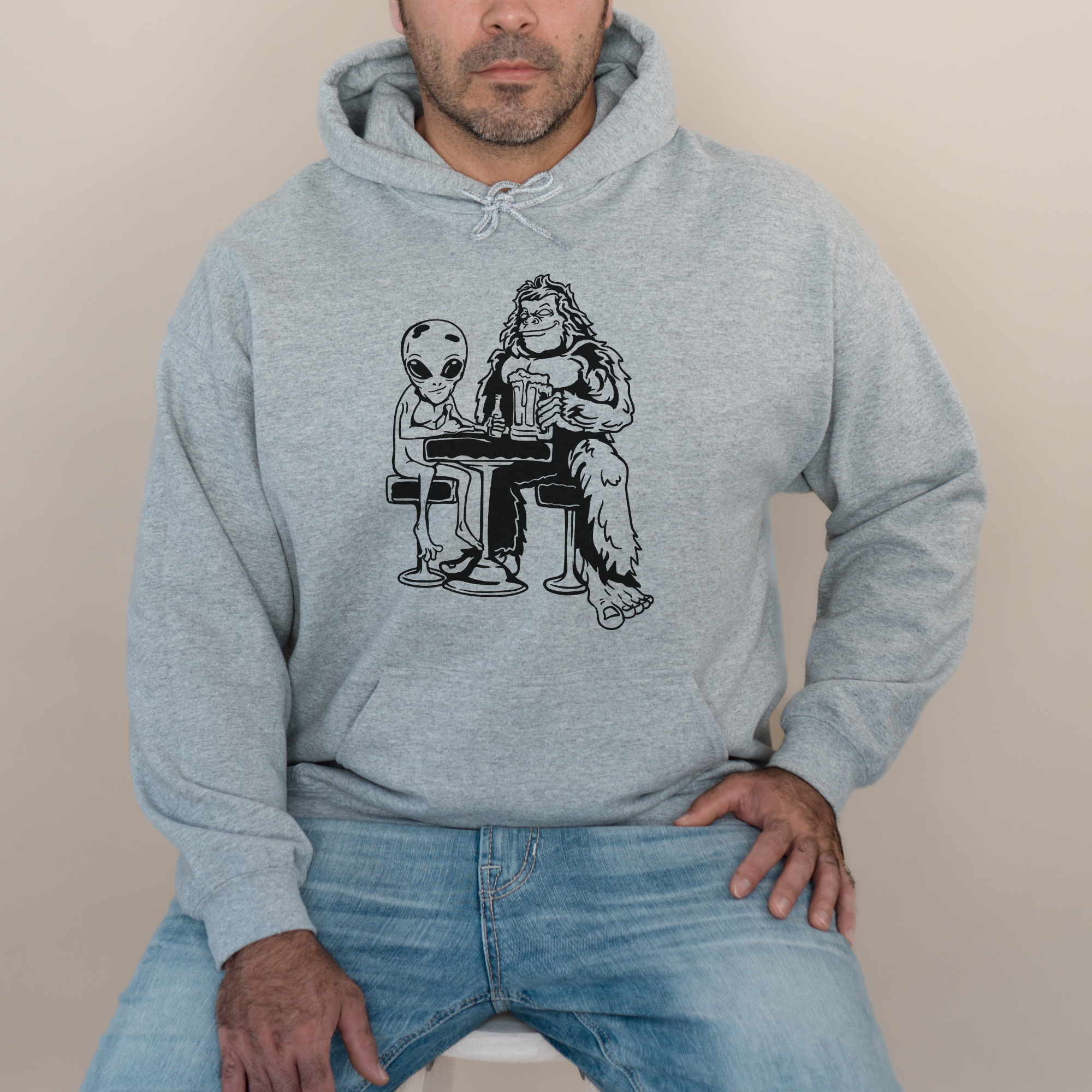 Bigfoot Alien Sweatshirt *UNISEX FIT*-Sweatshirts-208 Tees Wholesale, Idaho