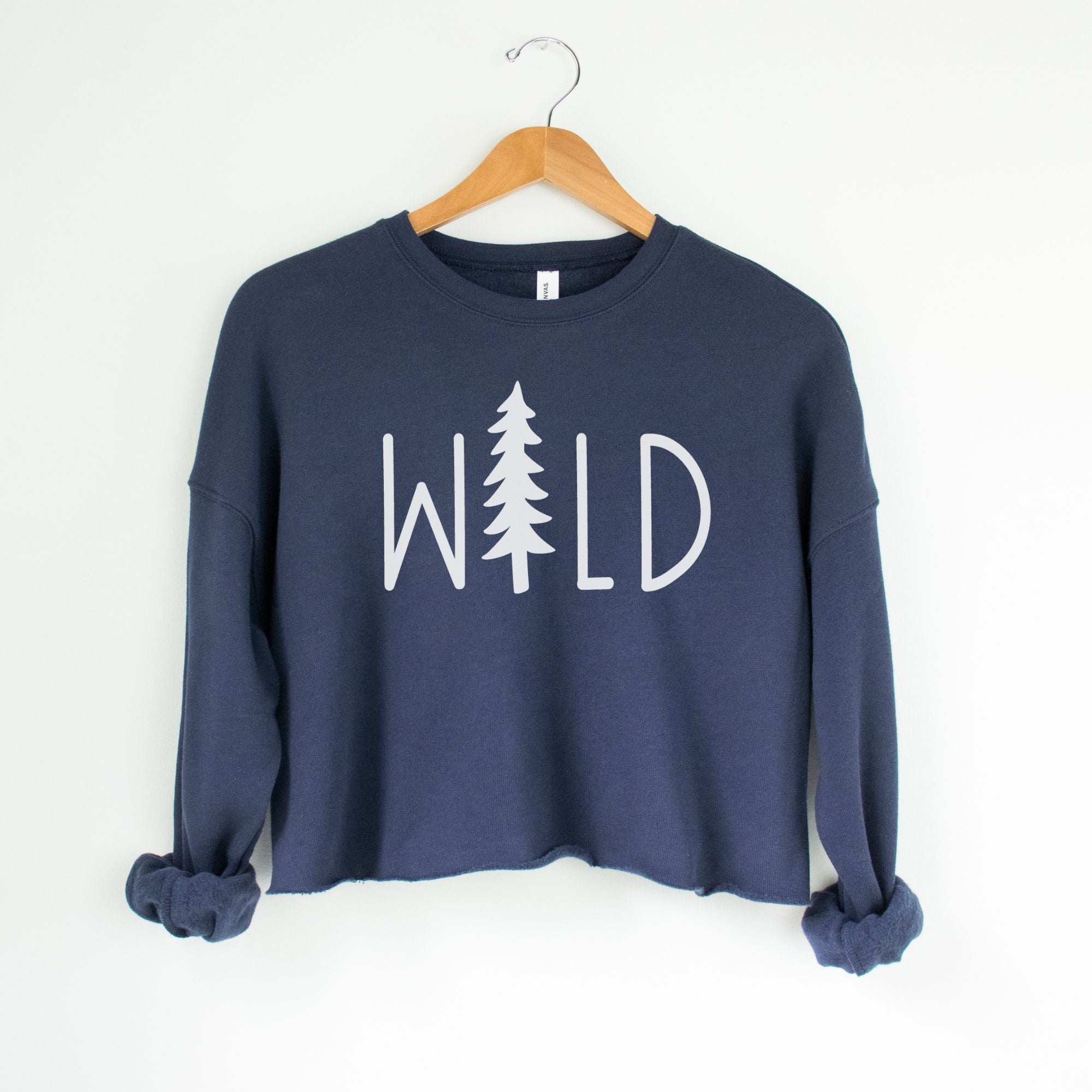 Wild Bella Canvas Cropped Sweatshirt or Crop Hoodie *Women's Crop Fit*-208 Tees Wholesale, Idaho