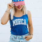 Merica 4th of July Tank Top-Tank Tops-208 Tees Wholesale, Idaho