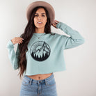 Mountain Sunrise Bella Canvas Cropped Sweatshirt or Crop Hoodie *Women's Crop Fit*-208 Tees Wholesale, Idaho