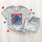 Howdy America Western Independence Day T Shirt for 4th Of July *UNISEX FIT*-Graphic Tees-208 Tees Wholesale, Idaho