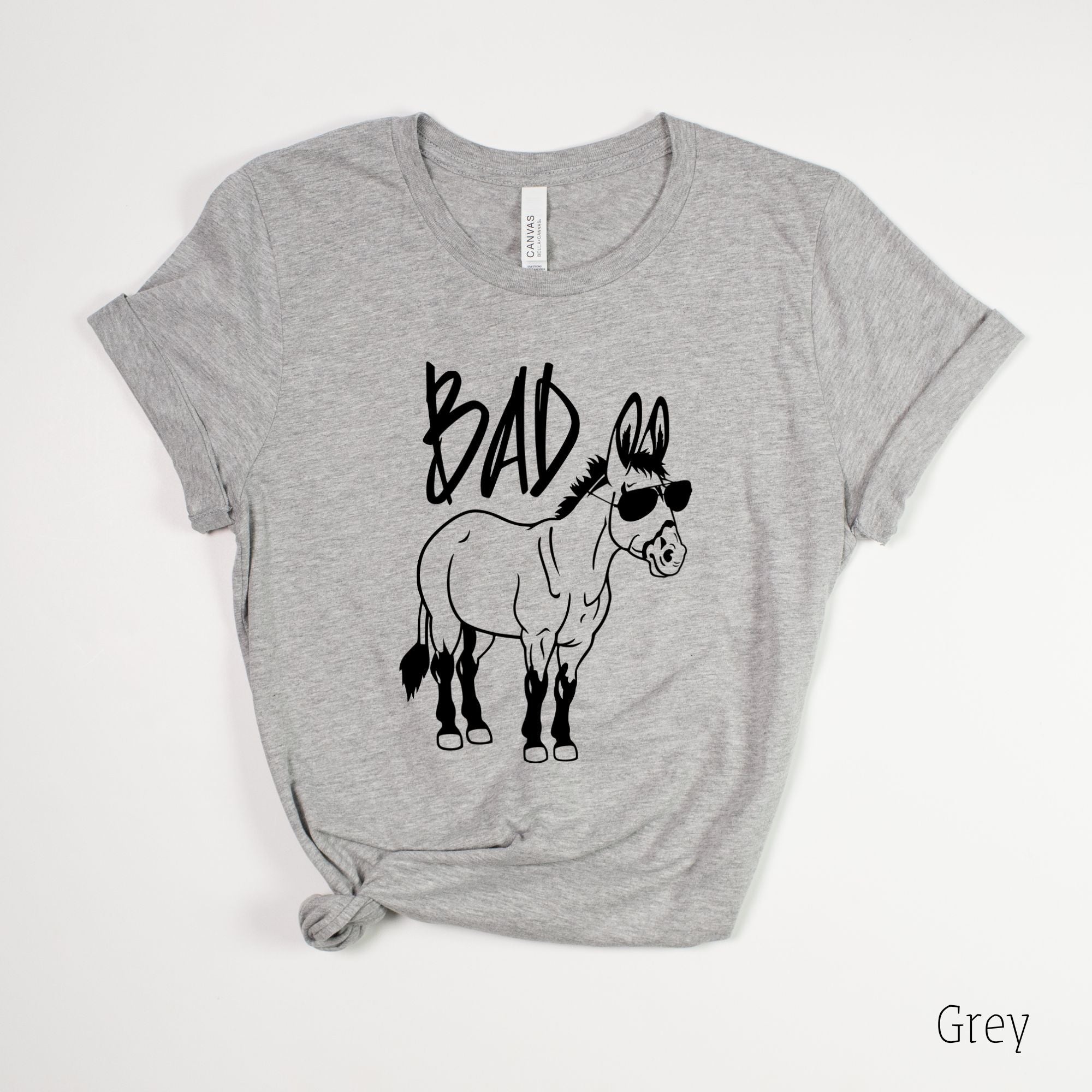 Funny Badass Donkey TShirt *UNISEX FIT*-Womens Tees-208 Tees Wholesale, Idaho