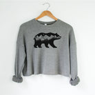 Midnight Bear Bella Canvas Cropped Sweatshirt or Crop Hoodie *Women's Crop Fit*-208 Tees Wholesale, Idaho