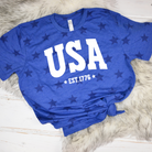 USA T Shirt for 4th Of July *UNISEX FIT*-Graphic Tees-208 Tees Wholesale, Idaho