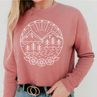 Traditional Mountain Bella Canvas Cropped Sweatshirt or Crop Hoodie *Women's Crop Fit*-208 Tees Wholesale, Idaho