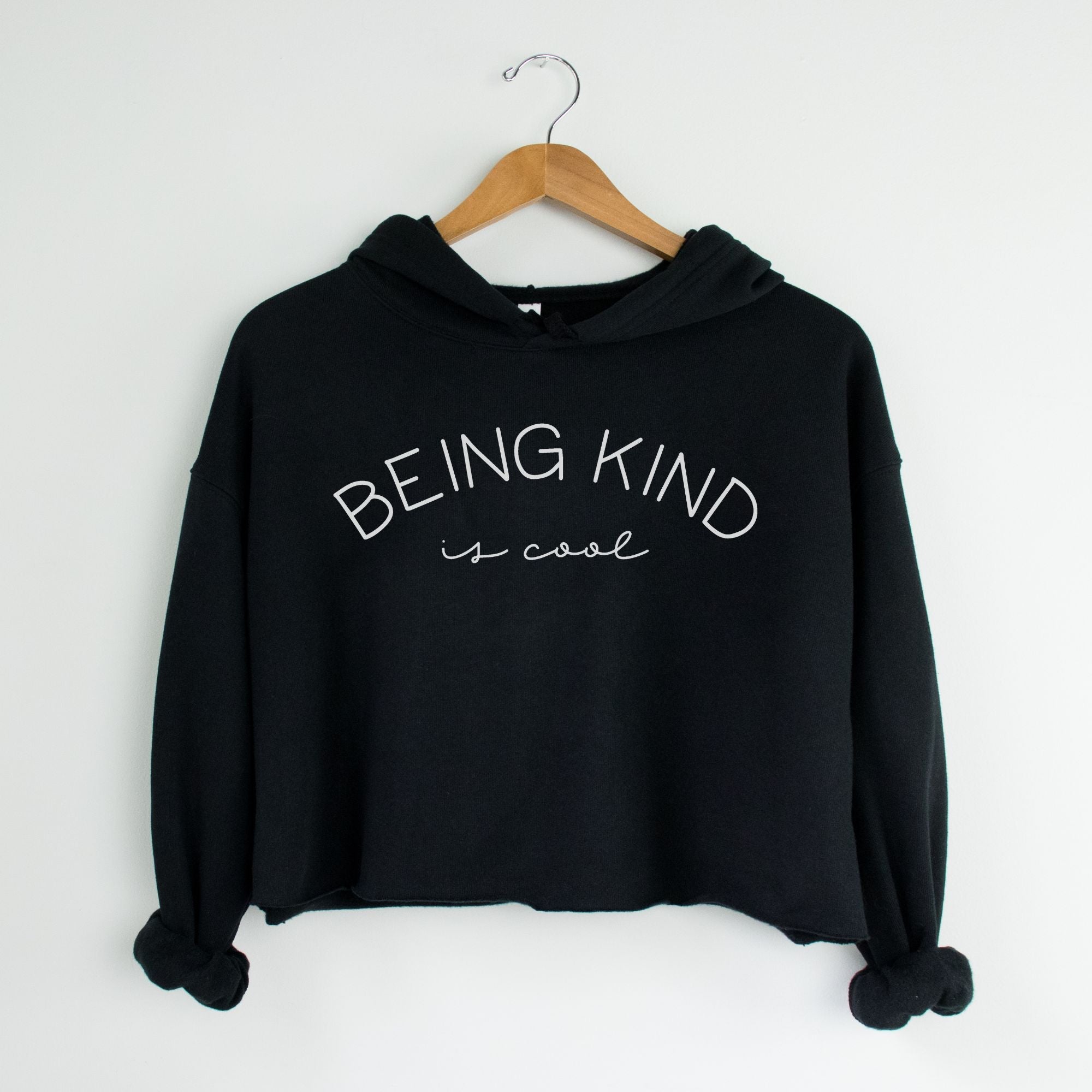 Being Kind Is Cool Bella Canvas Cropped Sweatshirt or Crop Hoodie *Women's Crop Fit*-208 Tees Wholesale, Idaho