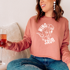 Winosaur Wine Lover Bella Canvas Cropped Sweatshirt or Crop Hoodie *Women's Crop Fit*-208 Tees Wholesale, Idaho